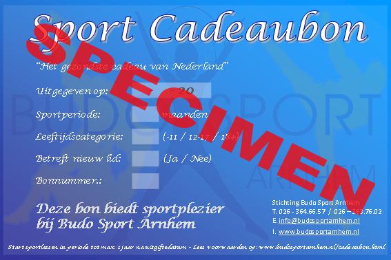 Budo Sport Arnhem Sport Cadeaubon